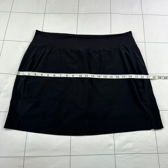 Athleta Skort Womens 14 Black Soho Golf Pull On Athletic Travel Minimalist Sport - Picture 9 of 10